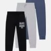 Friboo Unisex 3 PackPantaloni SportiviBlack/Blue/Grey Bambini Pantaloni F5724B02A-Q11